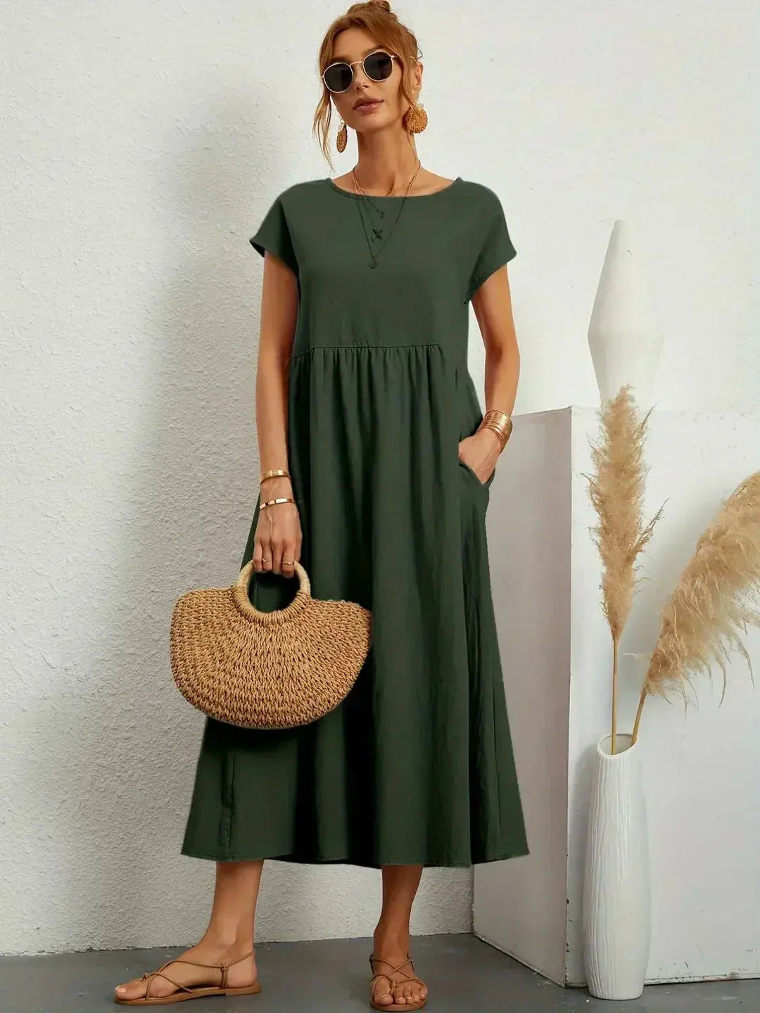 Nataly | Relaxed Midi Dress Luvy Boutique