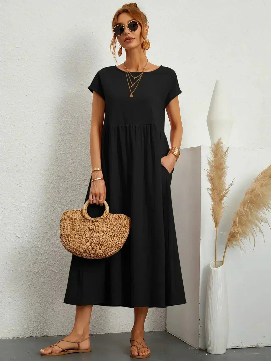 Nataly | Relaxed Midi Dress Luvy Boutique