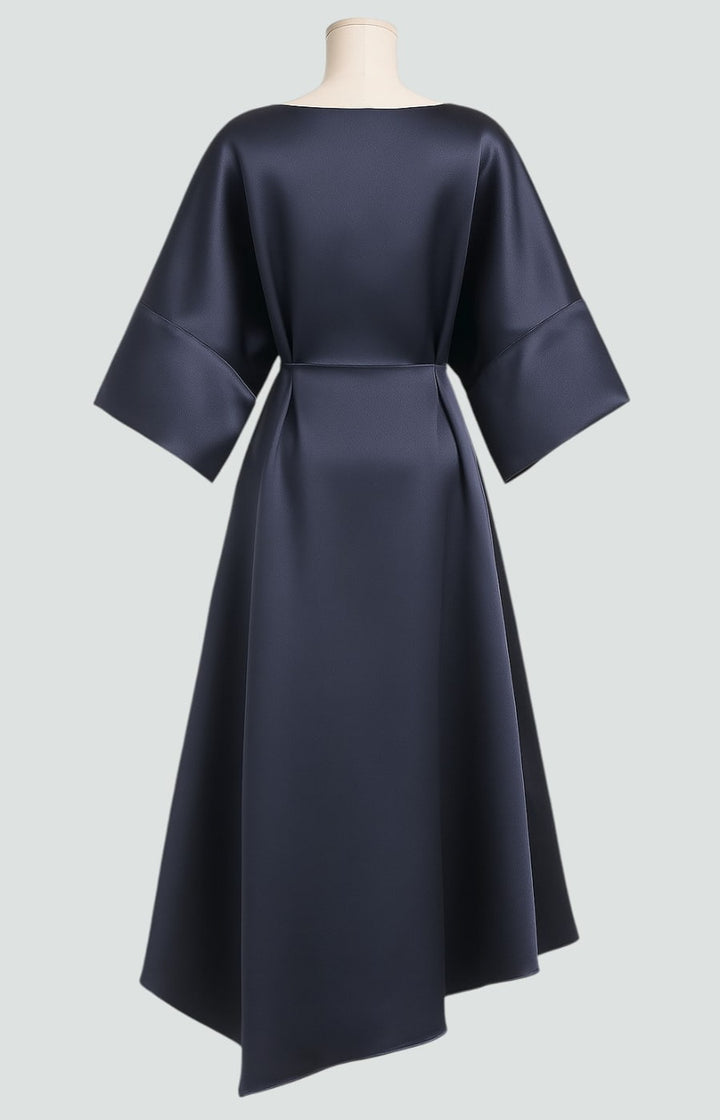 Blair | Women’s Draped Midi Party Dress Luvy Boutique