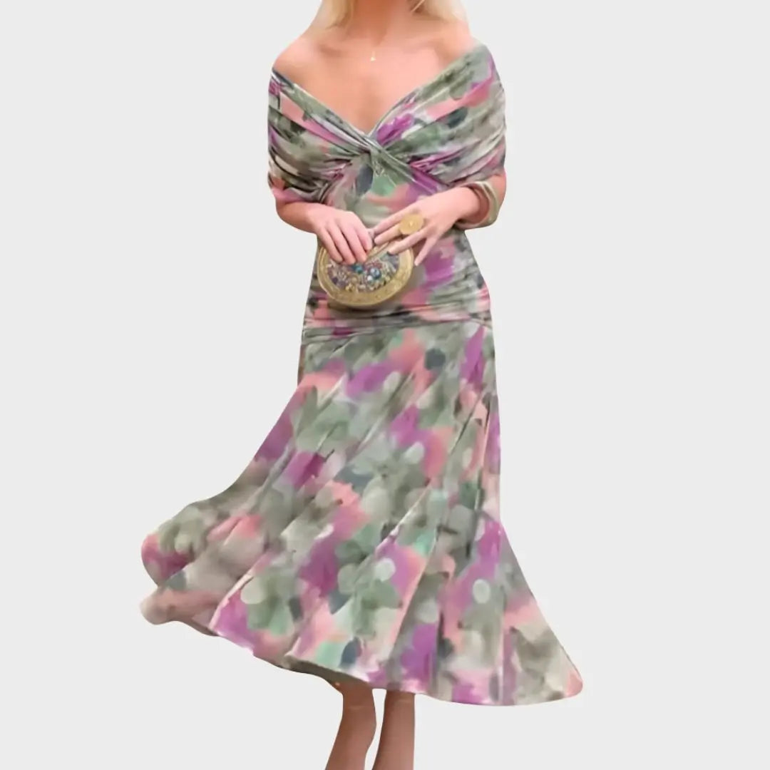 Danielle | Womens Off Shoulder Elegant Evening Dress Luvy Boutique
