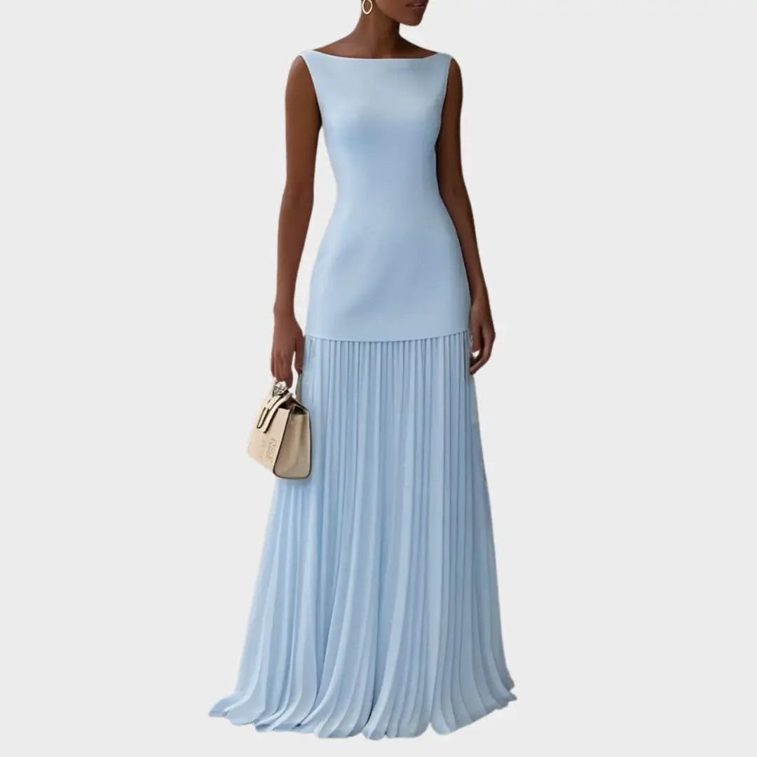 Charlotte | Women Sleeveless Pleated Maxi Dress Luvy Boutique
