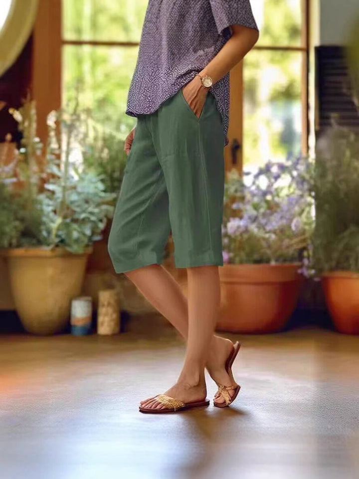 Ava | Women’s Casual Knee Length Pants Luvy Boutique