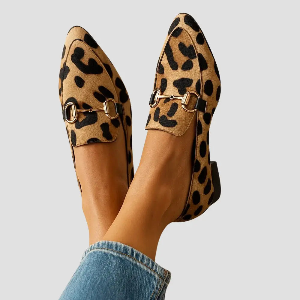 Emily | Womens Leopard Print Loafer Flats Shorts Luvy Boutique