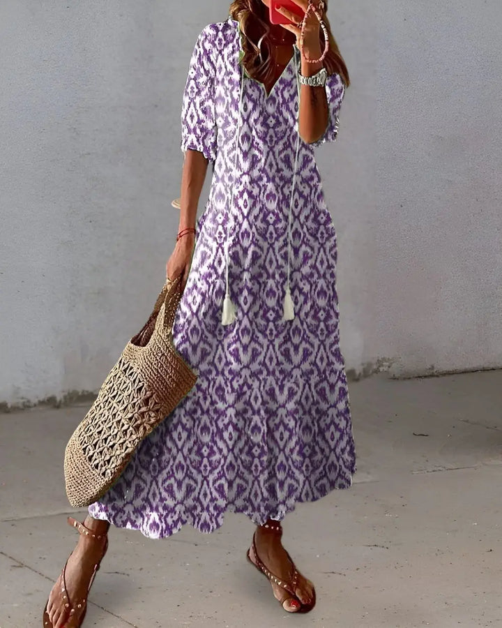 Alyssa | Women's  Printed Maxi Dress Luvy Boutique
