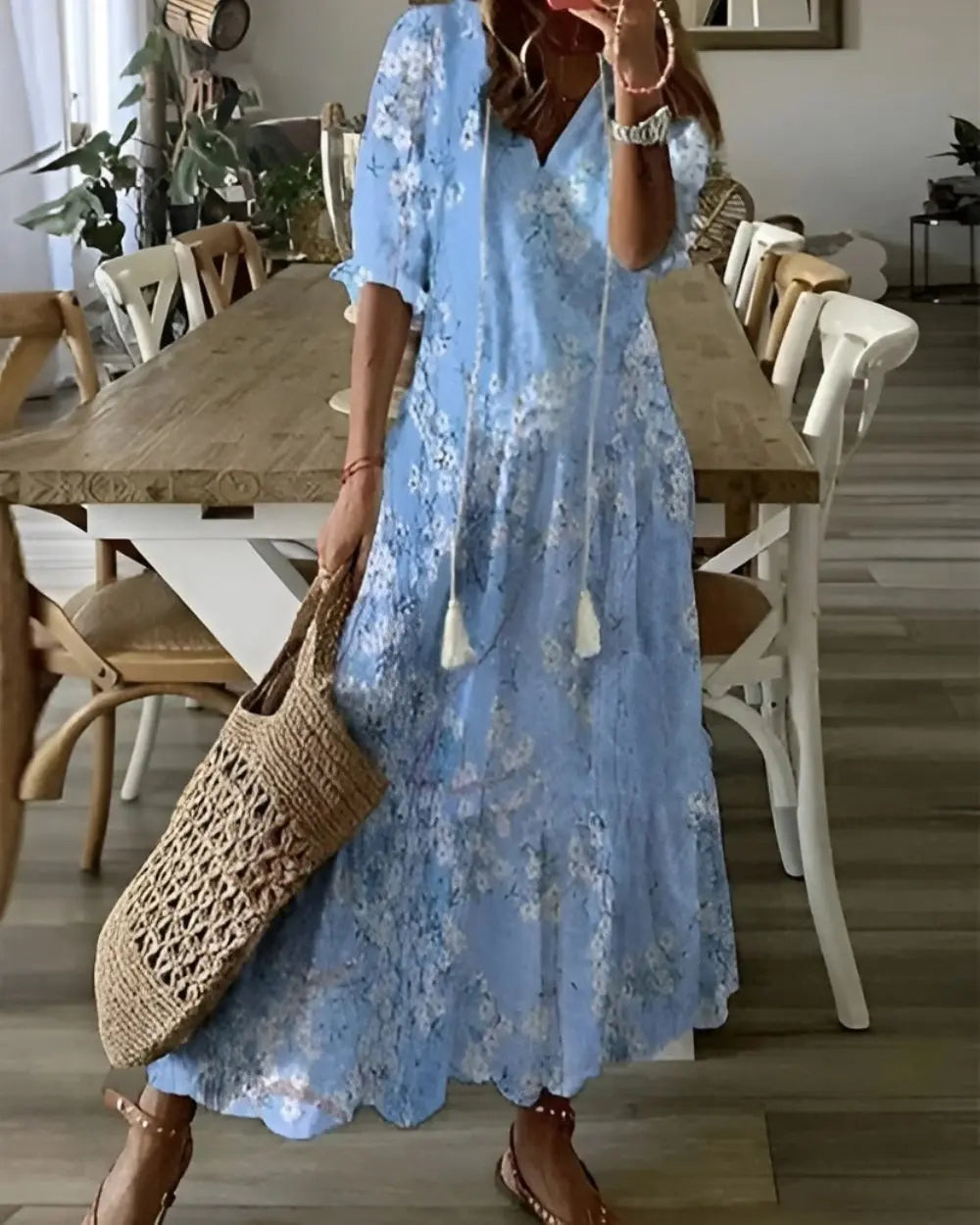 Alyssa | Women's  Printed Maxi Dress Luvy Boutique