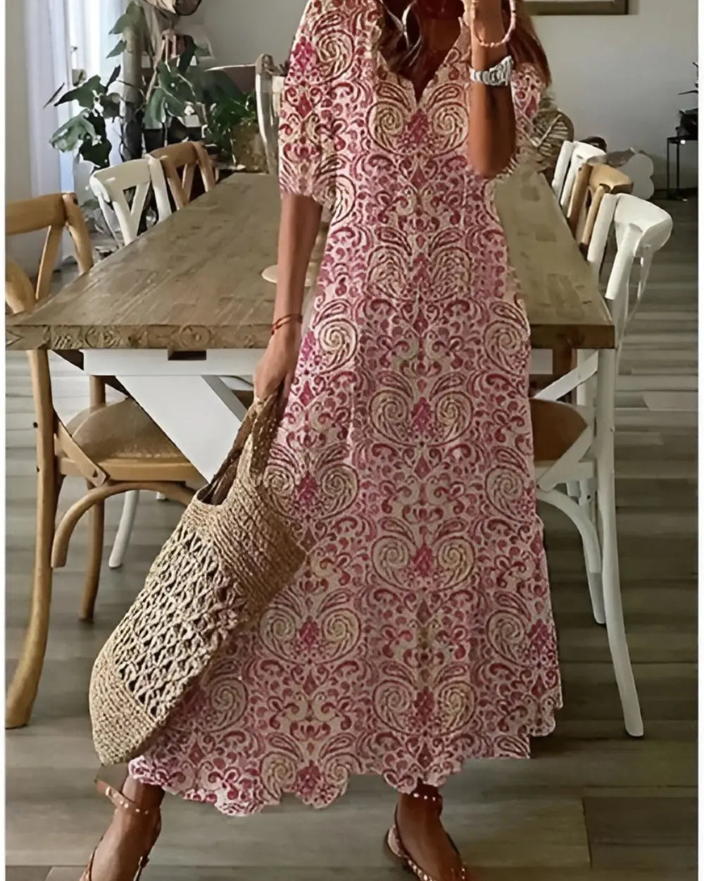 Alyssa | Women's  Printed Maxi Dress Luvy Boutique
