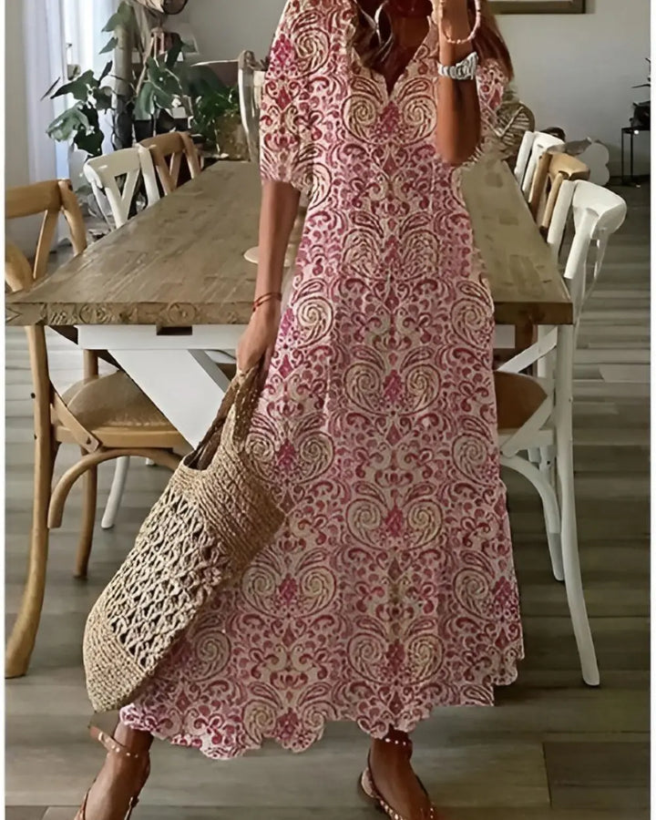 Alyssa | Women's  Printed Maxi Dress Luvy Boutique