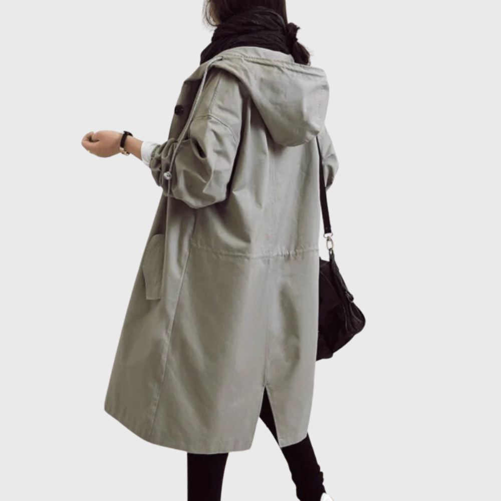 Emma | Women’s Long Button Front Coat Luvy Boutique