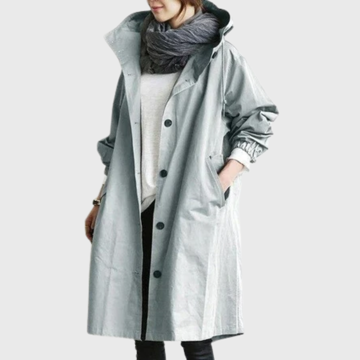 Emma | Women’s Long Button Front Coat Luvy Boutique