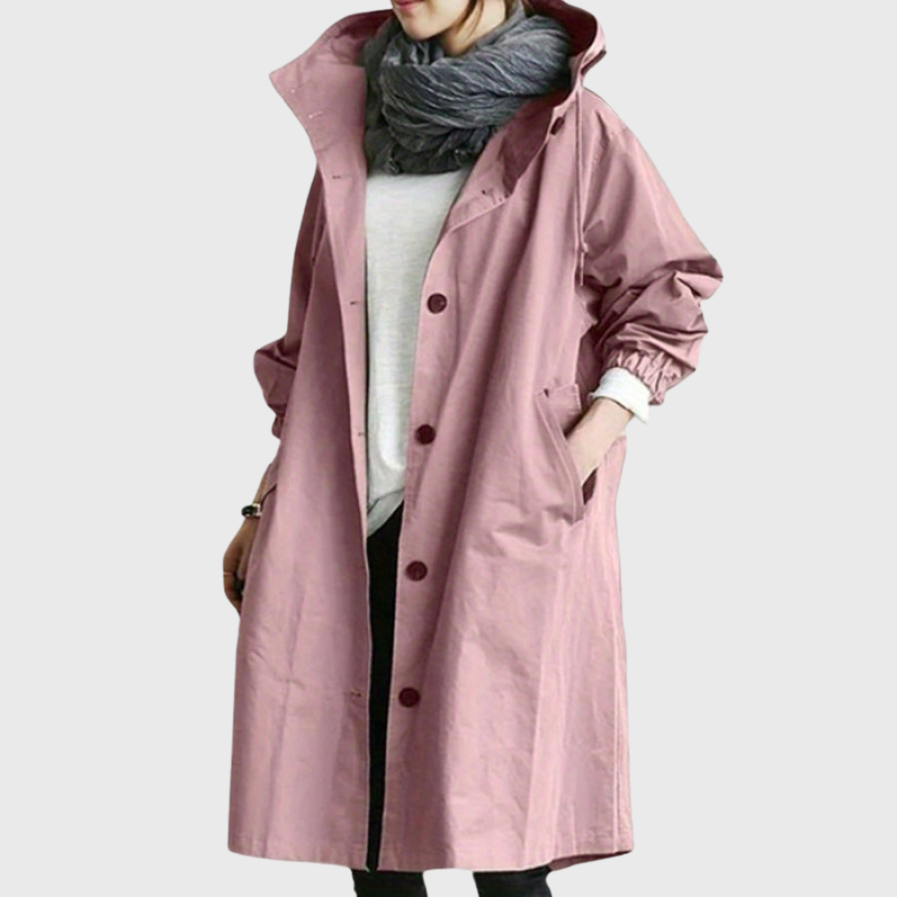 Emma | Women’s Long Button Front Coat Luvy Boutique