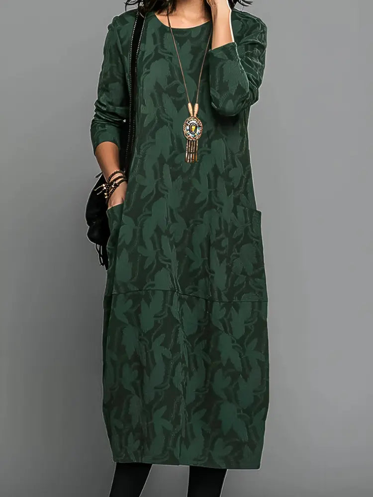 Cassie | Stylish Leaf Print Dress Luvy Boutique