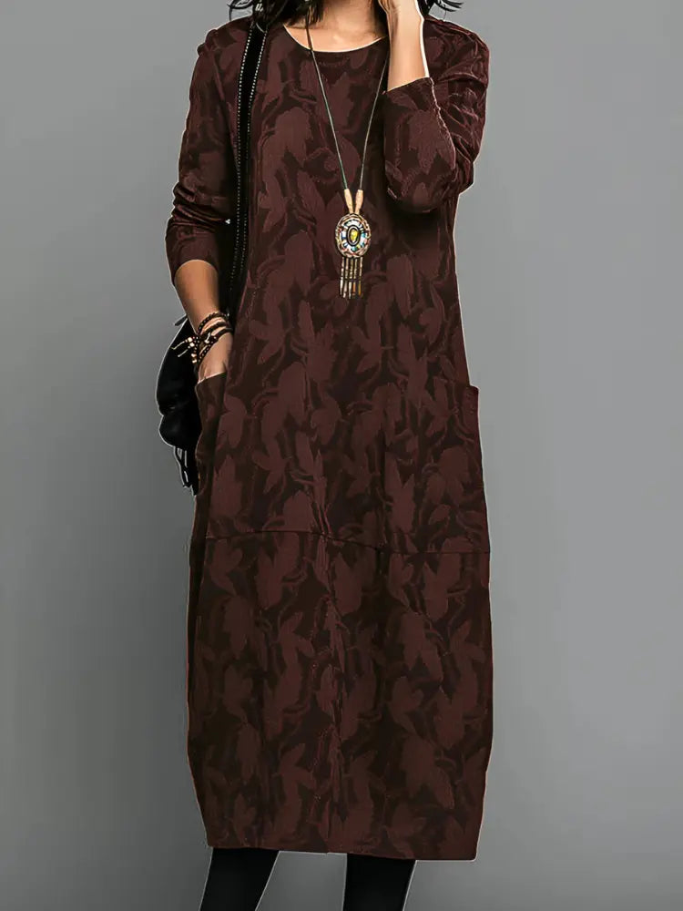 Cassie | Stylish Leaf Print Dress Luvy Boutique