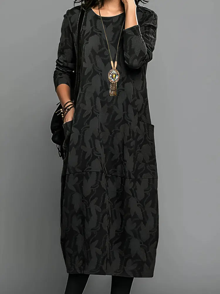 Cassie | Stylish Leaf Print Dress Luvy Boutique
