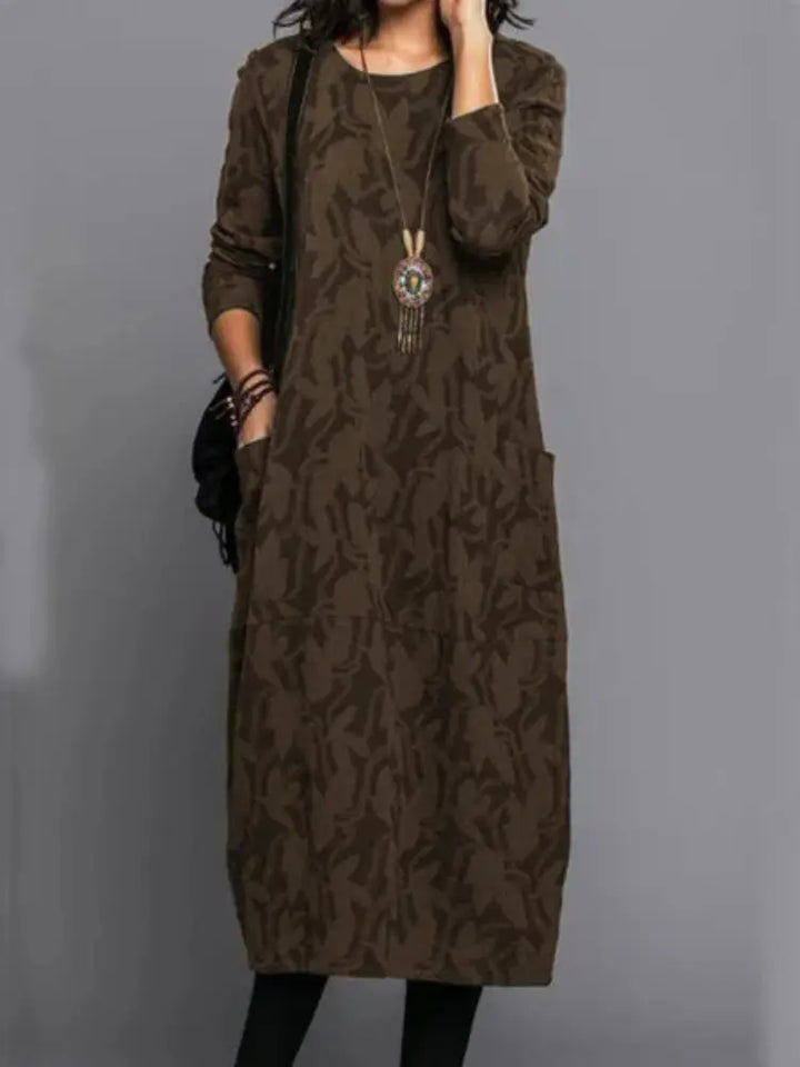 Cassie | Stylish Leaf Print Dress Luvy Boutique