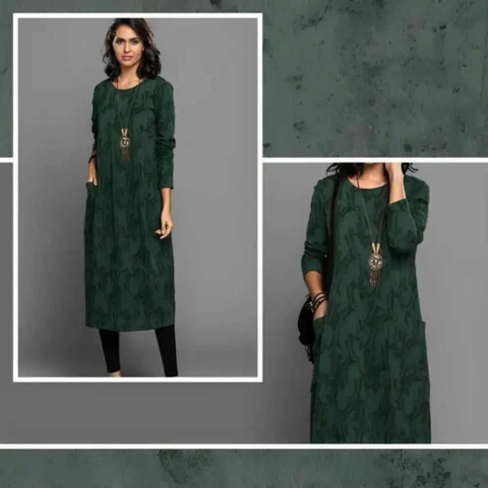 Cassie | Stylish Leaf Print Dress Luvy Boutique
