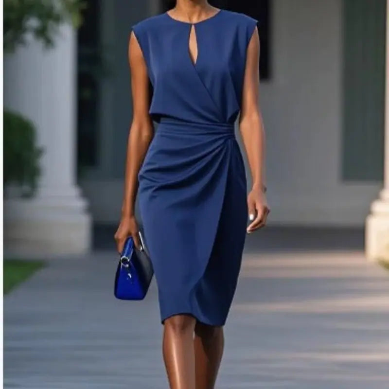 David | Women Sleeveless Keyhole Midi Dress Luvy Boutique