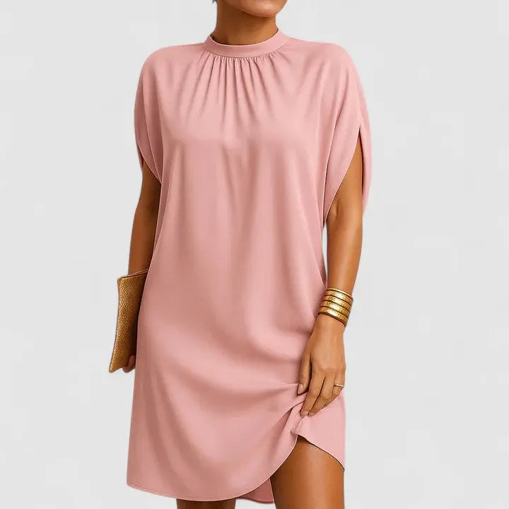 Blair | Women’s Casual Loose Mini Dress with High Neck Luvy Boutique