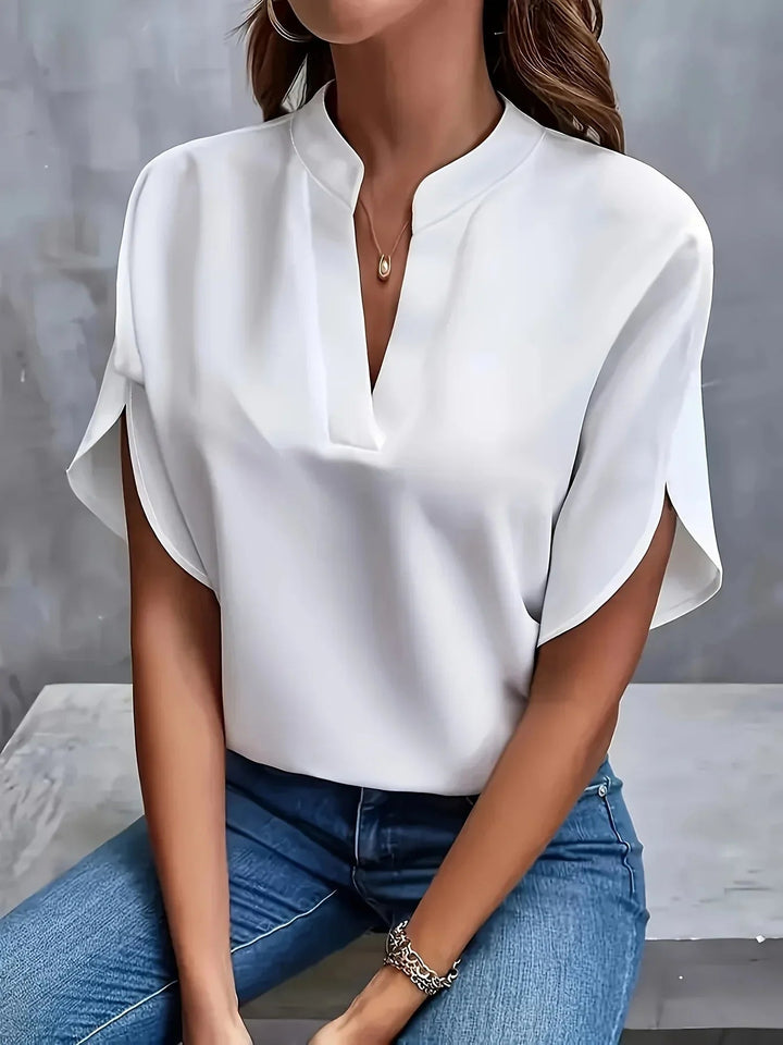Evelyn | Women’s V Neck Short Sleeve Top Luvy Boutique