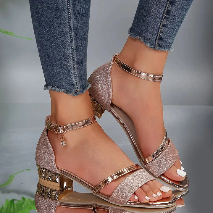 Catherine  | Women Ankle Strap Open Toe Sandals Luvy Boutique