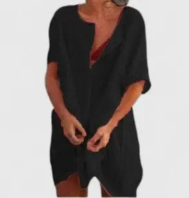 Faith | Womens Loose Button Beach Cover Up Shorts Luvy Boutique