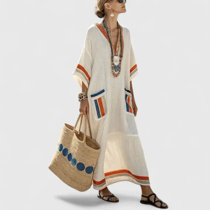 Charlotte | Women’s Bohemian V Neck Pocket Maxi Dress Luvy Boutique