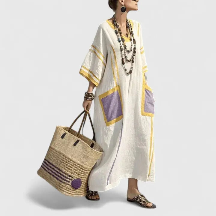 Charlotte | Women’s Bohemian V Neck Pocket Maxi Dress Luvy Boutique