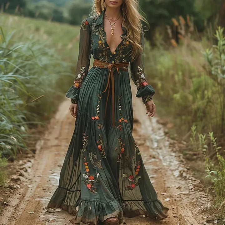 Audrey | Women Long Sleeve Maxi Style Dress Luvy Boutique