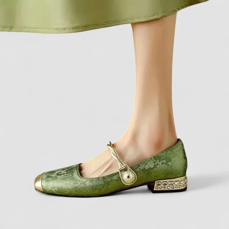 Catherine | Womens Strap Detail Low Heel Shoes Luvy Boutique
