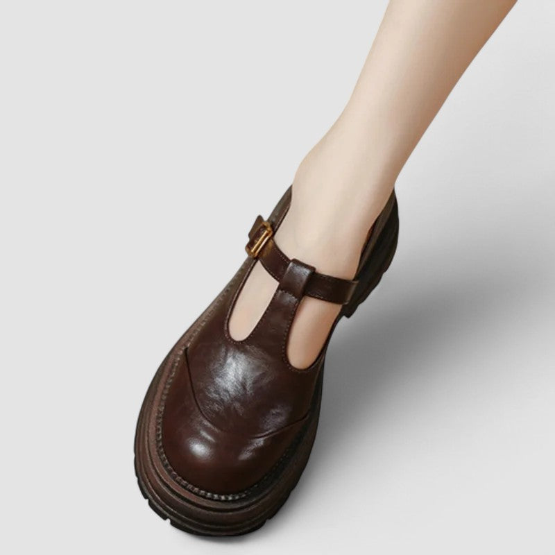 Georgia | Womens Platform T Strap Casual Shoes Luvy Boutique