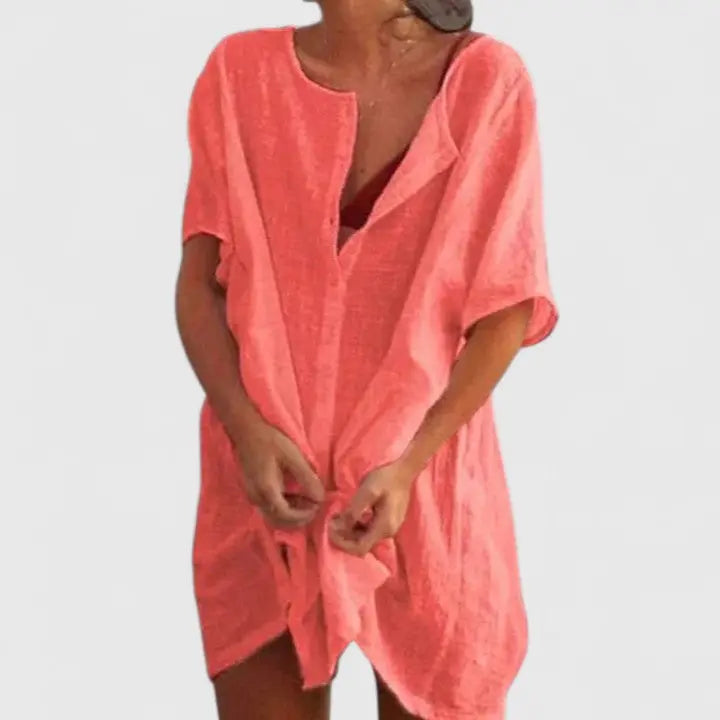 Faith | Womens Loose Button Beach Cover Up Shorts Luvy Boutique