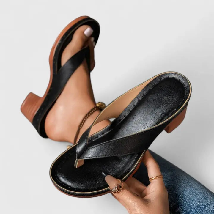 Catherine | Women’s Comfortable Supportive Orthopedic Open Toe Heels Luvy Boutique