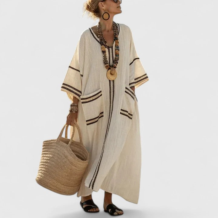 Isabel | Women's Loose Fit Pocket Maxi Dress Luvy Boutique