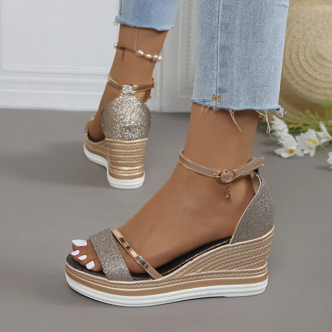 Isabella | Womens Platform Wedge Strap Sandals Luvy Boutique