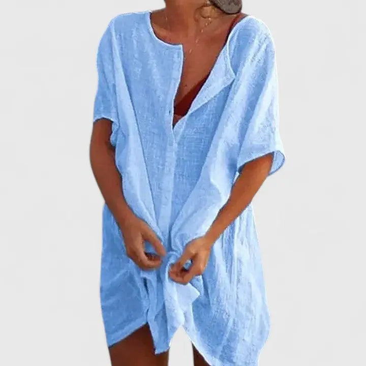 Faith | Womens Loose Button Beach Cover Up Shorts Luvy Boutique