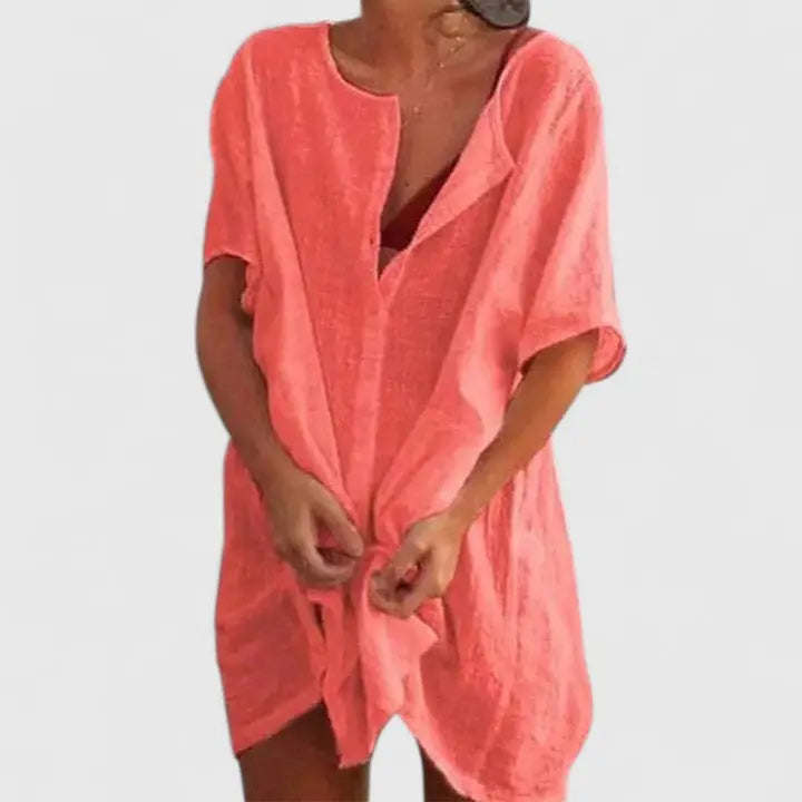 Faith | Womens Loose Button Beach Cover Up Shorts Luvy Boutique
