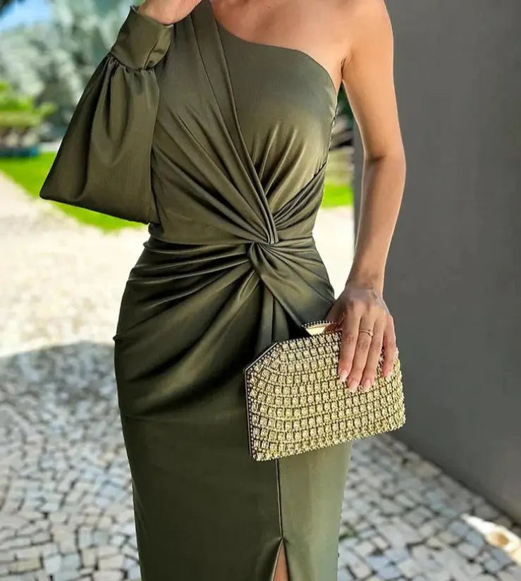 Nanette | Stylish One-Shoulder Dress Women Luvy Boutique