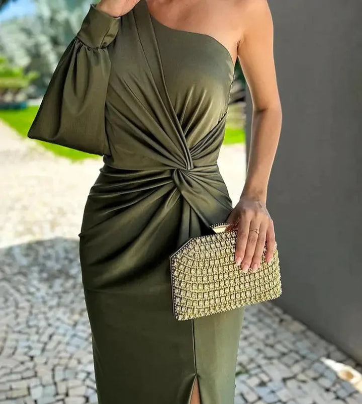 Nanette | Stylish One-Shoulder Dress Women Luvy Boutique