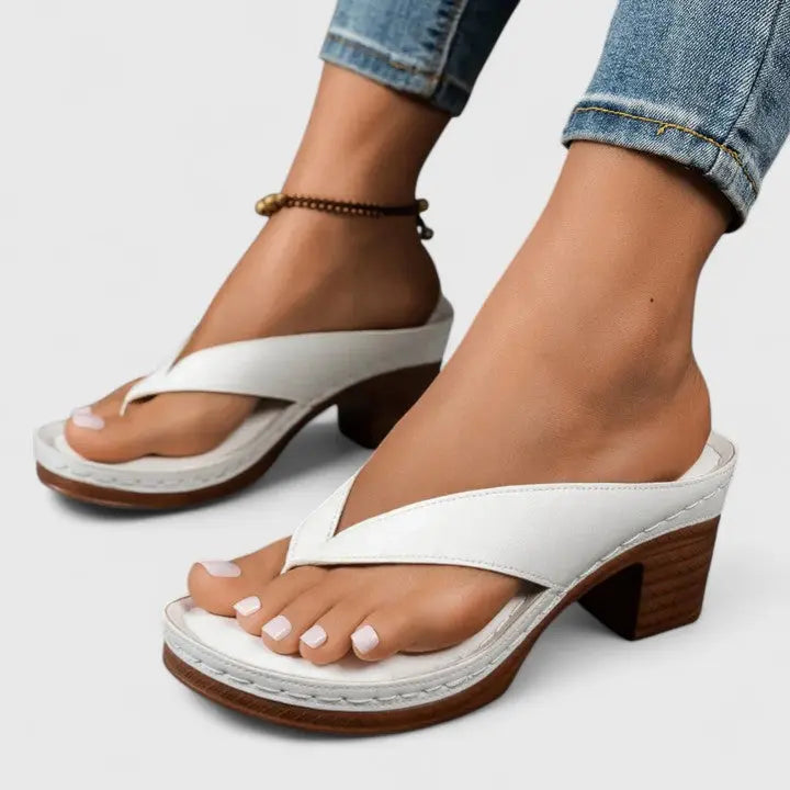 Catherine | Women’s Comfortable Supportive Orthopedic Open Toe Heels Luvy Boutique