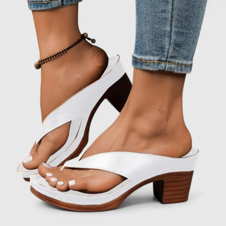Catherine | Women’s Comfortable Supportive Orthopedic Open Toe Heels Luvy Boutique
