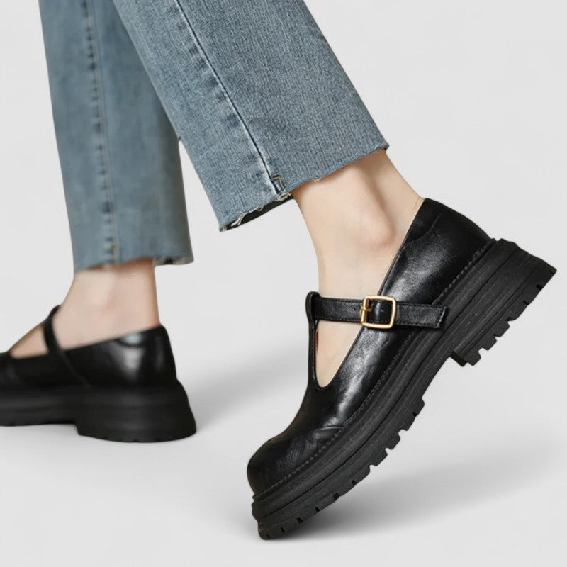 Georgia | Womens Platform T Strap Casual Shoes Luvy Boutique