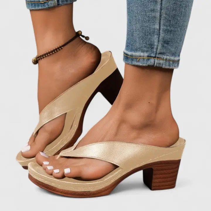 Catherine | Women’s Comfortable Supportive Orthopedic Open Toe Heels Luvy Boutique