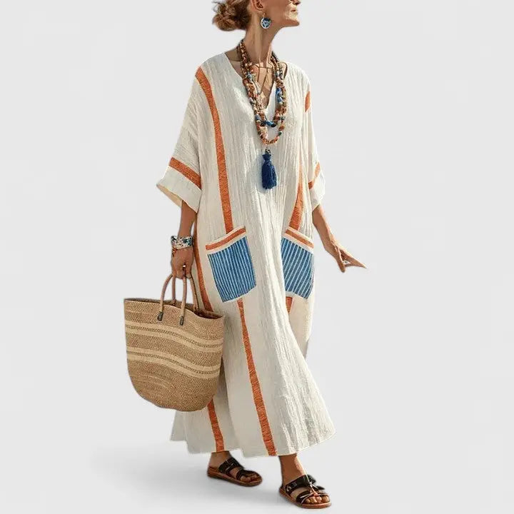 Charlotte | Women’s Bohemian V Neck Pocket Maxi Dress Luvy Boutique