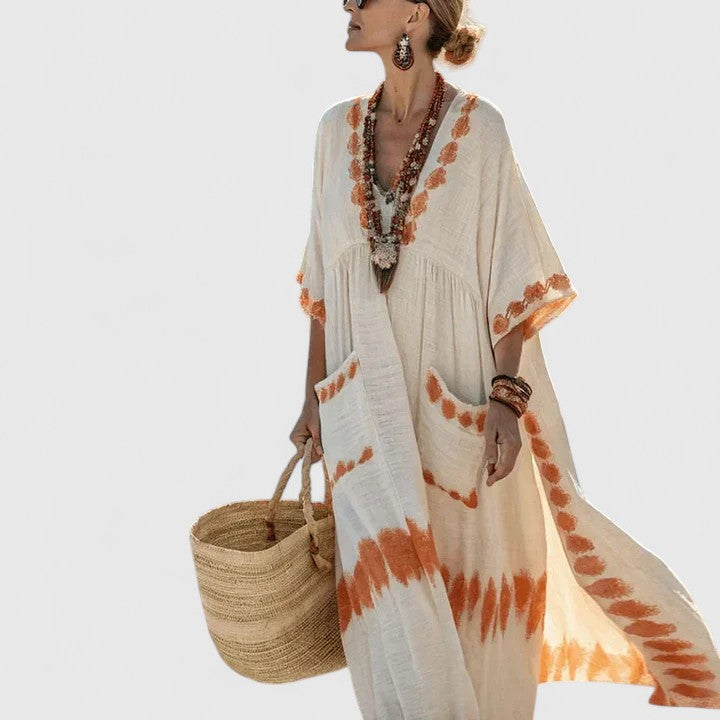 Isabel | Women's Loose Fit Pocket Maxi Dress Luvy Boutique