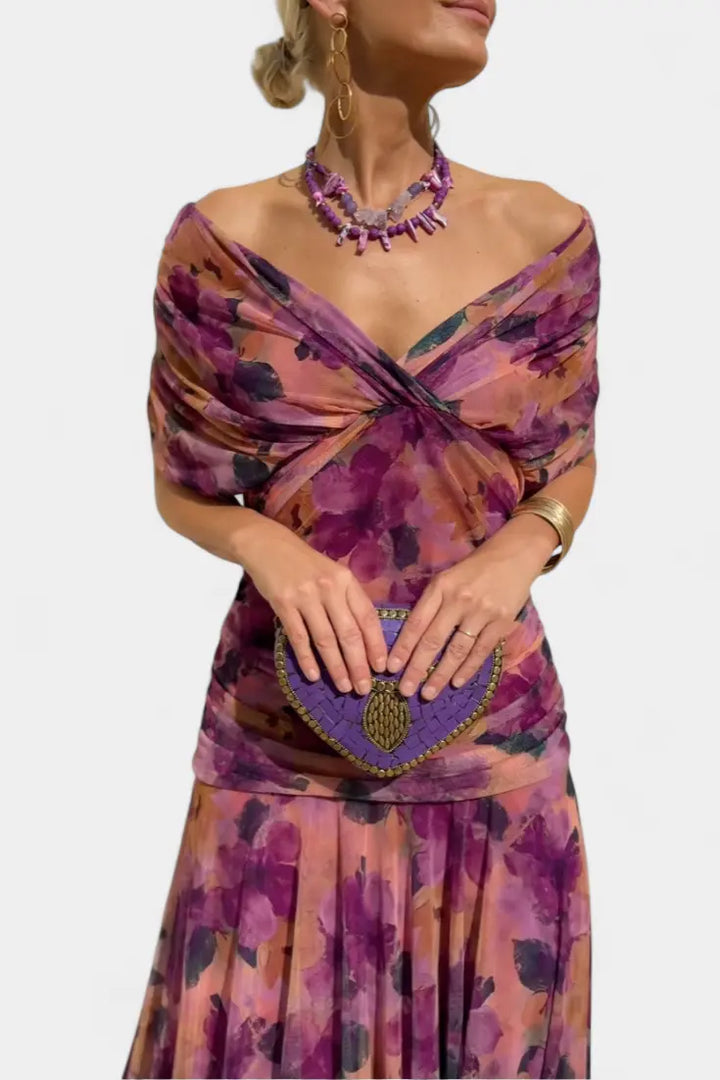 Danielle | Womens Off Shoulder Elegant Evening Dress Luvy Boutique