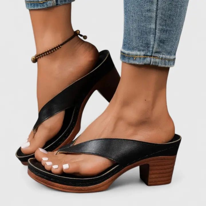 Catherine | Women’s Comfortable Supportive Orthopedic Open Toe Heels Luvy Boutique