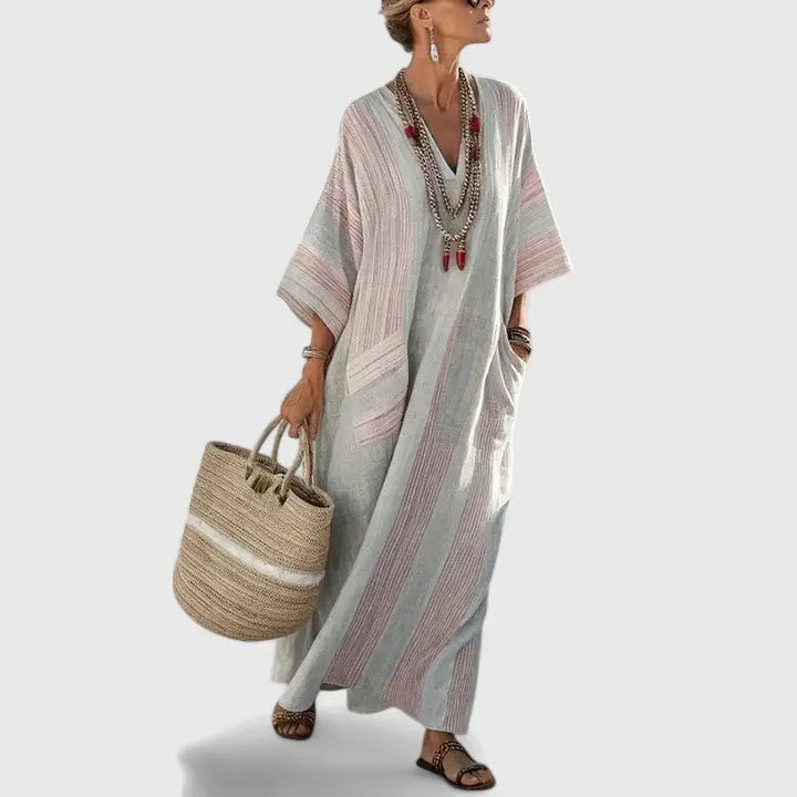 Charlotte | Women’s Bohemian V Neck Pocket Maxi Dress Luvy Boutique