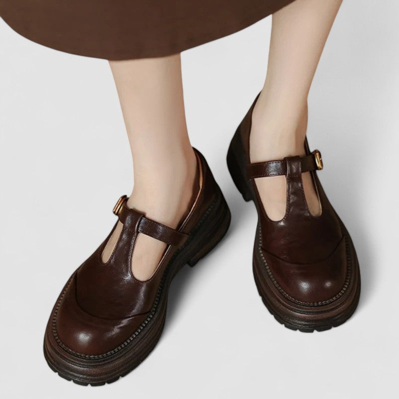 Georgia | Womens Platform T Strap Casual Shoes Luvy Boutique