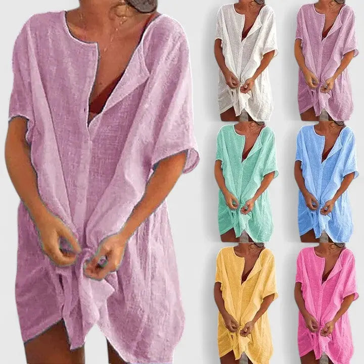 Faith | Womens Loose Button Beach Cover Up Shorts Luvy Boutique