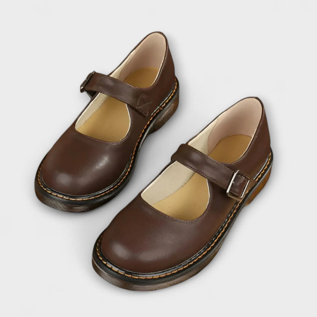 Ashley | Women Strap Buckle Mary Jane Shoes Luvy Boutique