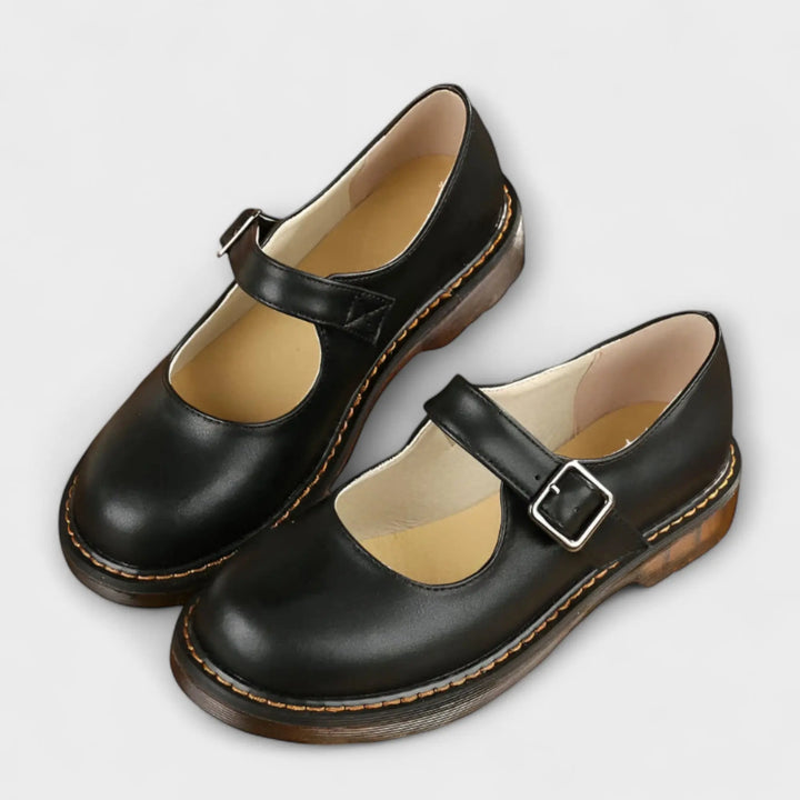 Ashley | Women Strap Buckle Mary Jane Shoes Luvy Boutique